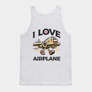 I Love Airplane Tank Top